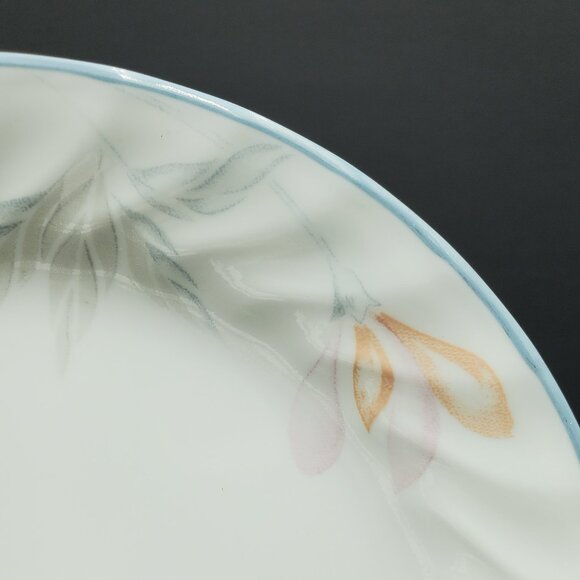 Corelle Pink Trio Salad Plates White Swirl Pink Blue Floral Dessert Bread Plate - Picture 3 of 6